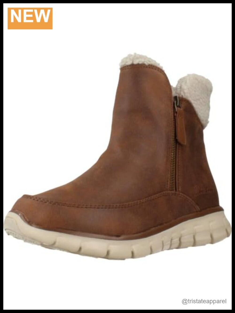 Faux Fur Ankle Booties Waterproof Snow Boots Warm Memory Foam Zip